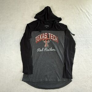 Texas Tech Hoodie Women Small Black And‎ Gray Hooded Shirt